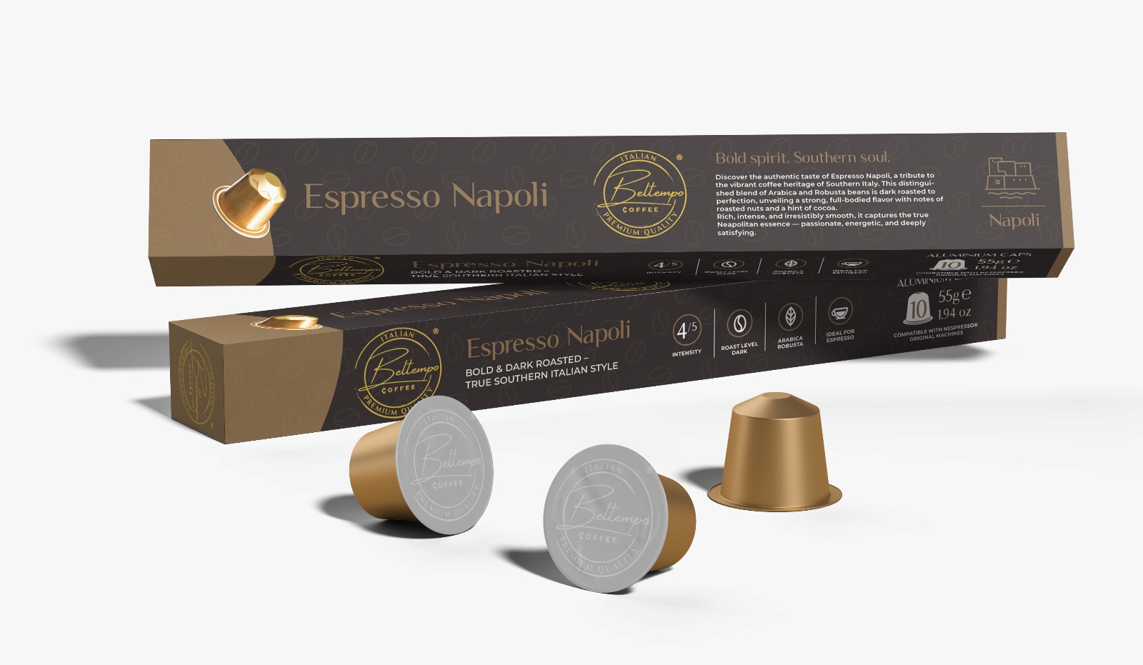 Espresso Napoli - Kaffeekapseln bestellen & Bitcoin erhalten | Beltempo Coffee